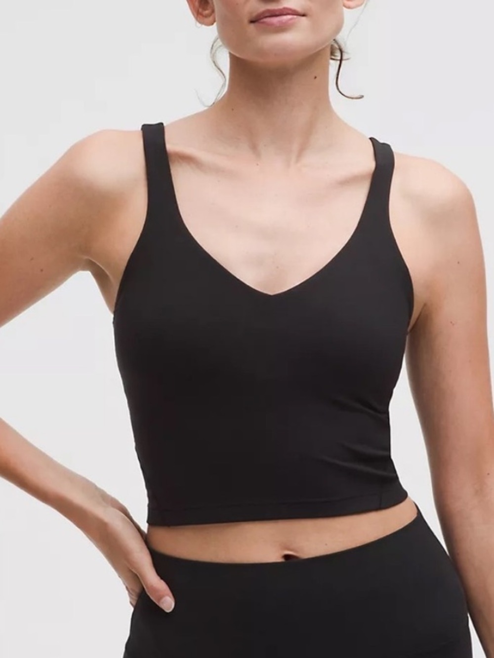 Black Align Cropped Tank Top Sport Bra  size 4
